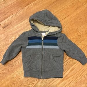 Hanna Andersson | faux shearling sweatshirt striped 3T